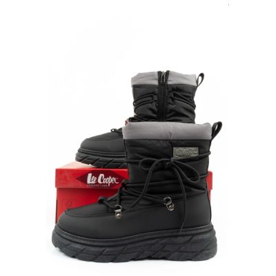10. Lee Cooper buty sportowe damskie zimowe trekkingowe ocieplane czarne szare