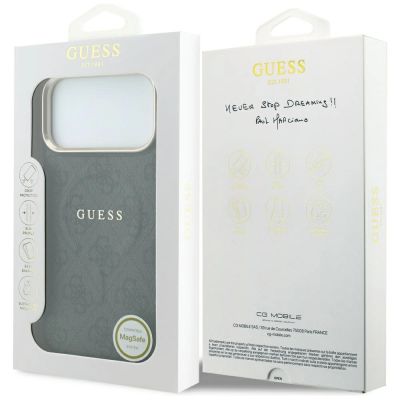 8. Etui Guess Embossed 4G Classic MagSafe na iPhone 17 Pro Max / 18 Pro Max - czarne