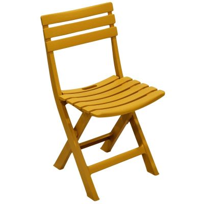 10. ZESTAW 4 KRZESEŁ CATERINGOWYCH SKŁADANYCH  PLASTIKOWYCH ŻÓŁTYCH KOMODO