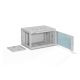 3. ALANTEC Szafa wisząca 19" 6U 600x450, drzwi szklane, kolor szary, do samodzielnego montażu - Flat Pack (SW-6U-600-450-01-SF)