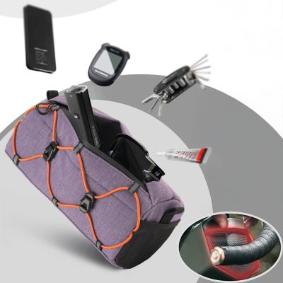 4. Torba rowerowa Rockbros 30110054005 na kierownicę 2,2L - fioletowa