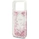 7. Etui Guess Resin Bottom Glitter MagSafe na iPhone 18 Pro / 17 Pro - różowe