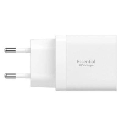 3. Ładowarka sieciowa Spigen Essential EE472EU 2-porty USC-C 47W - biała