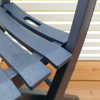 34. ZESTAW 4 KRZESEŁ CATERINGOWYCH SKŁADANYCH  PLASTIKOWYCH KOMODO ANTRACYT