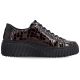 2. Półbuty damskie lakierowane sneakersy kroko brązowe Rieker N2555-25