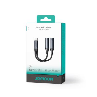 5. Adapter DAC 2w1 Joyroom SY-C03 USB-C do 2x USB-C - czarny