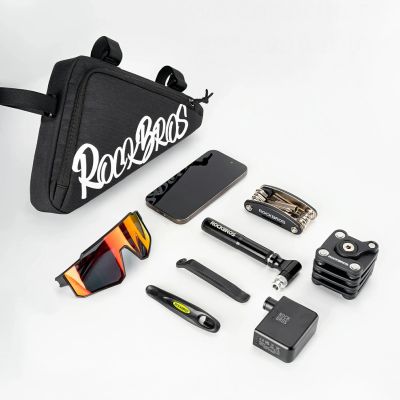 5. Torba rowerowa Rockbros G002 Flash Journey na ramę trójkątna 1.4 l - czarna