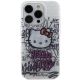 3. Etui Hello Kitty IML Kitty On Bricks Graffiti na iPhone 15 Pro - białe