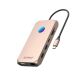 Stacja dokująca USB-C Orico XCR 12w1 RGB 3x USB-A 3.1 1x USB-A 2.0 1x USB-C PD 100 W 1x USB-C 3.1 1x HDMI 1.4 4K 30Hz 1x VGA 1080p 1x microSD/SD 3.0 1x RJ Gigabit Ethernet 1x Audio CTIA 3,5 mm - różowo-złota