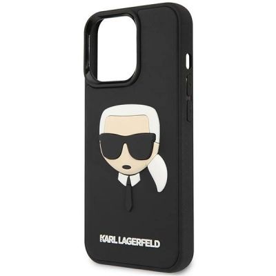 6. Etui Karl Lagerfeld 3D Rubber Karl's Head na iPhone 14 Pro - czarne