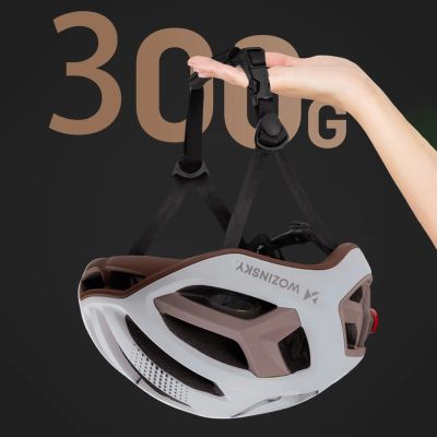 5. Kask rowerowy szosowy Wozinsky ultracienki 57-62 cm - taupe