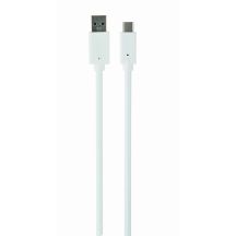 Kabel GEMBIRD CCP-USB3-AMCM-1M-W (USB typu C M - USB 3.0 M; 1m; kolor biały)