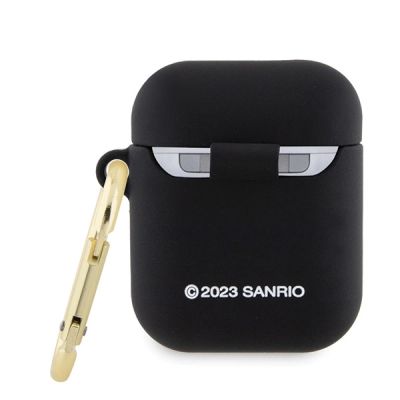 2. Etui Hello Kitty Silicone 3D Kitty Head na AirPods 1/2 - czarne