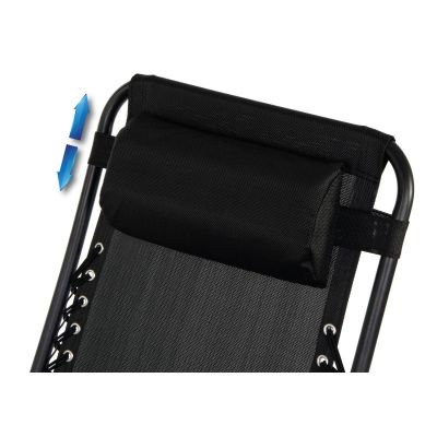 24. LEŻAK OGRODOWY SKŁADANY WIELOFUNKCYJNY 175X52/65X107CM CZARNY