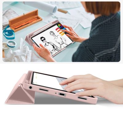 8. Etui TechProtect SmartCase Pen na Samsung Galaxy Tab A9 / A11 8.7 X110 / X115 / X133 / X135 - różowe