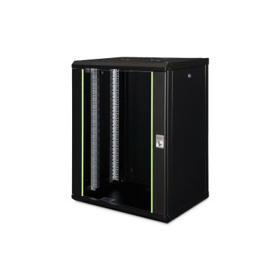 11. Digitus Szafa sieciowa wisząca Unique 19" 16U rack 600x450, drzwi szyba, czarny, niedzielona, złożona, 100kg