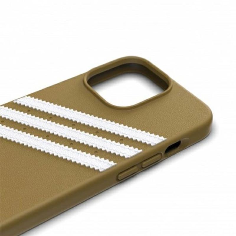 5. Etui Adidas OR Moulded Case PU na iPhone 13 Pro / iPhone 13 - beżowo-złote