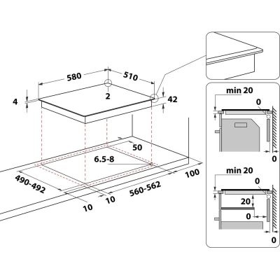 6. Płyta ceramiczna Whirlpool  AKT 8130 BA (4 pola grzejne; czarny)