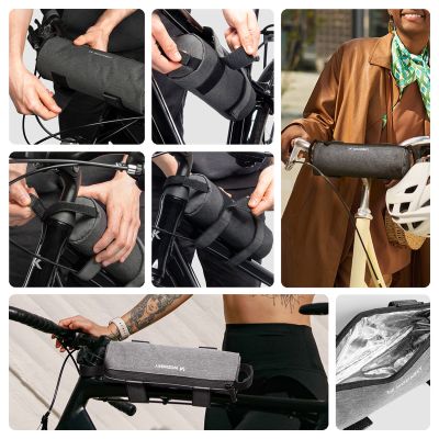 2. Torba rowerowa Wozinsky WBB37GRB z izolacją termiczną 0.7L - szara