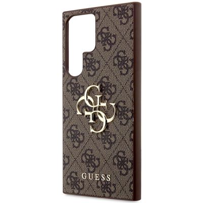 6. Etui Guess 4G Big Metal Logo na Samsung Galaxy S24 Ultra - brązowe