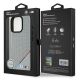 8. Etui BMW M Perforated Tricolor Line MagSafe na iPhone 16 Pro - szare