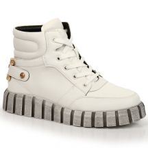 Workery platformy z ozdobą Potocki W WOL106B białe