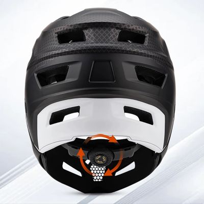 13. Kask rowerowy fullface Wozinsky z odpinanym daszkiem lekki 57-62 cm - czarny