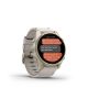 3. Garmin Fenix 8 43mm AMOLED Sapphire Tytan Soft Gold ze skórzanym paskiem Limestone