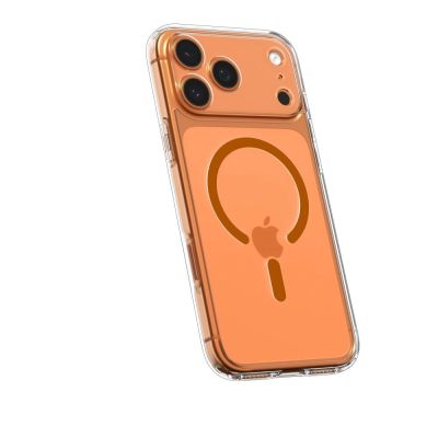 5. Etui Spigen Ultra Hybrid MagSafe na iPhone 17 Pro Max - przezroczysto-pomarańczowe
