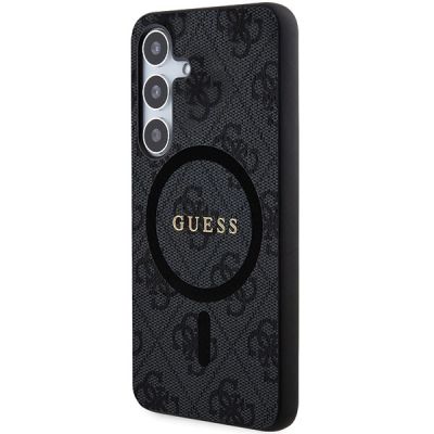 2. Etui Guess 4G Collection Leather Metal Logo MagSafe na Samsung Galaxy S24+ - czarne