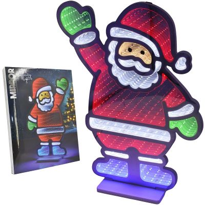 6. DEKORACJA LUSTRZANA Z DIODAMI LED EFEKT INFINITY MIRROR MIKOŁAJ