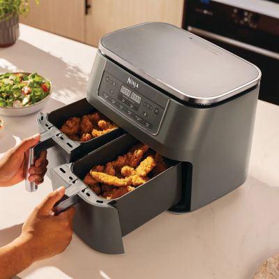 16. Ninja DZ300EU frytkownica Podwójny 7,6 l Autonomiczny 2470 W Frytkownica na gorące powietrze Szary
