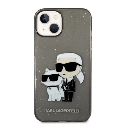 3. Etui Karl Lagerfeld Glitter Karl&Choupette na iPhone 14 Plus - czarne