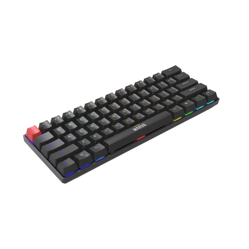3. Marvo Scorpion KG933G Saber 61 Wired Mechanical RGB 60% UK Layout Gaming Keyboard (Black) klawiatura QWERTY Czarny
