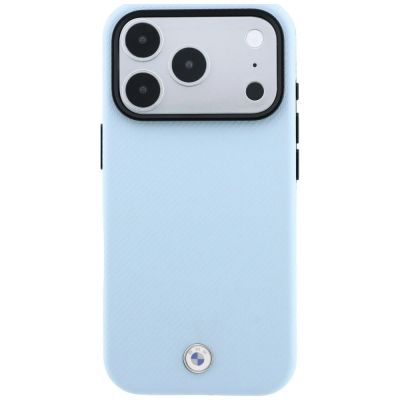 3. Etui BMW Kevlar Metal Logo MagSafe na iPhone 18 Pro / 17 Pro - niebieskie