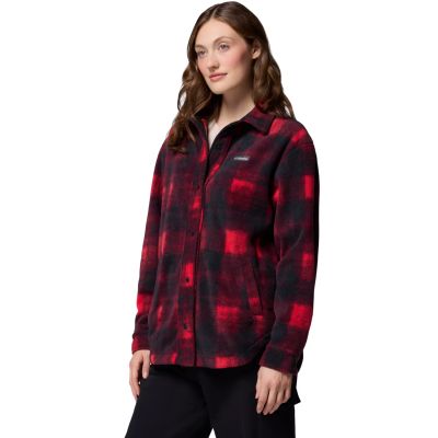 2. Columbia Benton Springs Fleece Shirt Jacket II 2085661613 Czerwone L