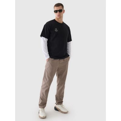 4. T-shirt oversize gładki uniseks 4F 4FRAW24TTSHU2672-20S