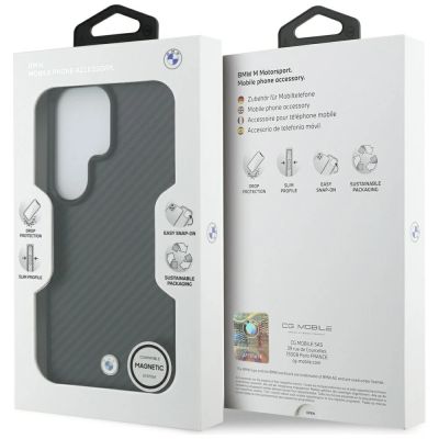 8. Etui BMW Sign Magnetic Carbon Fiber MagSafe na Samsung Galaxy S26 Ultra - czarne