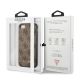 8. Etui Guess 4G Metal Gold Logo na iPhone SE 2022 / 2020 / 7 / 8 - brązowe