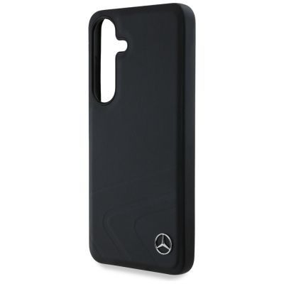 6. Etui Mercedes Leather Horizontal Debossed Curves MagSafe na Samsung Galaxy S25 - czarne