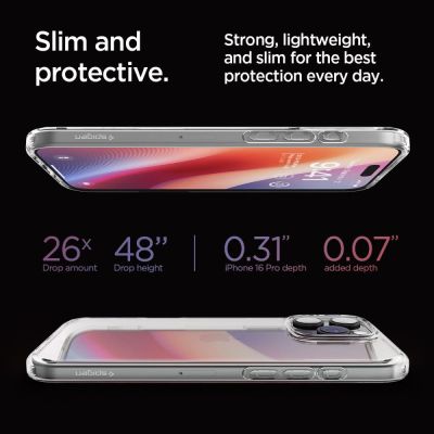 15. Etui Spigen Ultra Hybrid na iPhone 16 Pro - przezroczyste
