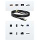 7. Kabel Ugreen US128 90576 USB-A 3.0 / USB-A 3.0 5Gb/s 3m - czarny