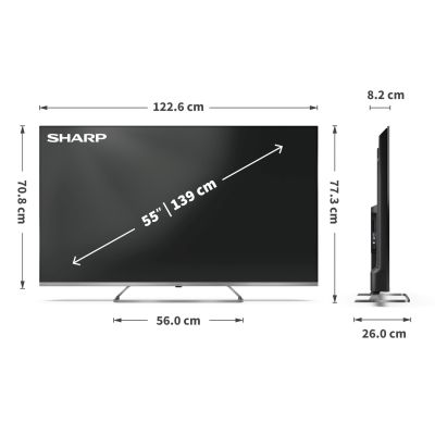 3. Telewizor SHARP 55JP7265E QLED 55" 4K Ultra HD Google TV Dolby Digital Plus Czarny