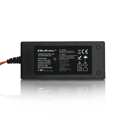 5. QOLTEC ŁADOWARKA DO AKUMULATORA AGM GEL STD | PROSTOWNIK 24V 2A 48W | LED
