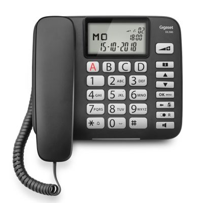 8. Telefon przewodowy Gigaset DL580 z wyświetlaniem numeru