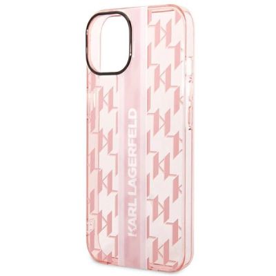 6. Etui Karl Lagerfeld Mono Vertical Stripe na iPhone 14 Plus - różowe