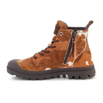 4. PALLADIUM PAMPA HI ZIP PONY COW PRINT 95983-911