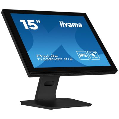 3. iiyama ProLite T1532MSC-B1S monitor komputerowy 38,1 cm (15") 1024 x 768 px XGA LCD Ekran dotykowy Czarny