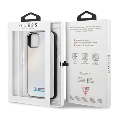 5. Etui Guess Iridescent na iPhone 11 Pro Max - srebrne