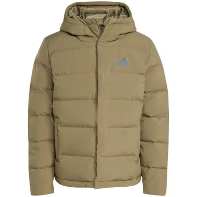 8. Kurtka męska adidas Helionic Climawarm Hoodie oliwkowa JX0580